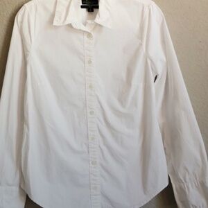 J.Crew Women's White Button-Down Shirt
